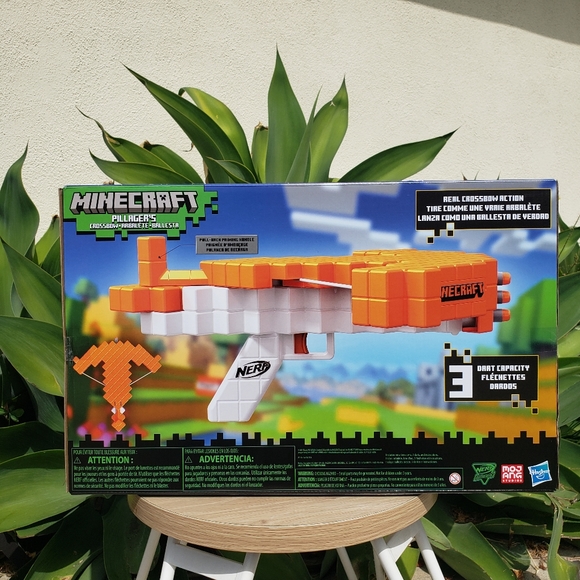 NEW NERF Minecraft Pillager Crossbow Blaster Bow Toy Nerf Dart Gun The crossbow - Picture 7 of 8